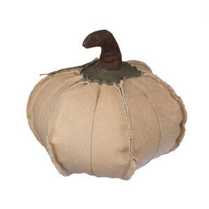 Large Cream Canvas Pumpkin